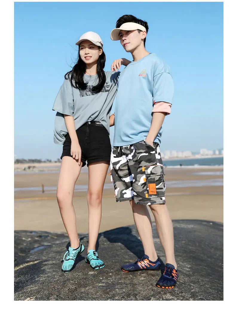 EOCENE Men Women Barefoot Outdoor Sports Aqua Shoes Quick-drying Beach Swimming Fitness Wading Hiking Cycling Water Sneakers