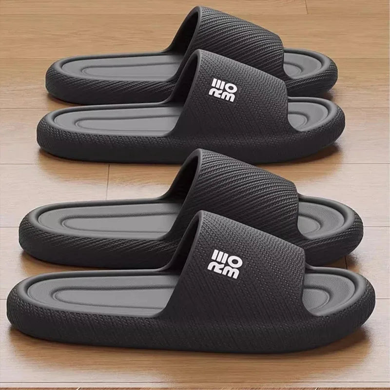 Summer Fashion Slippers Men Shoes Comfortable Slippers For Men Home Flat Sandals Flip Flops Couples Bathroom Indoor Slides