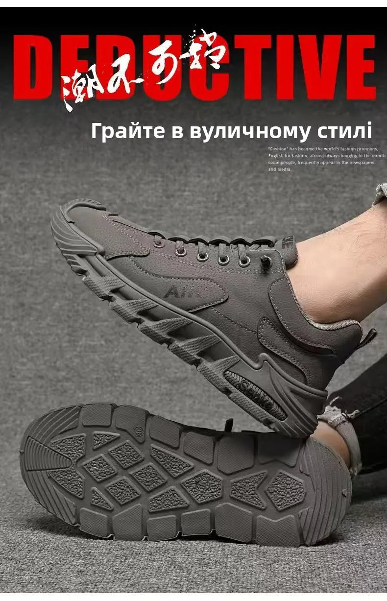 Men's Lightweight Sport Work oes Spring Construction Site Waterproof Non-Slip Wear-Resistant Slip-On Office Work Se oes