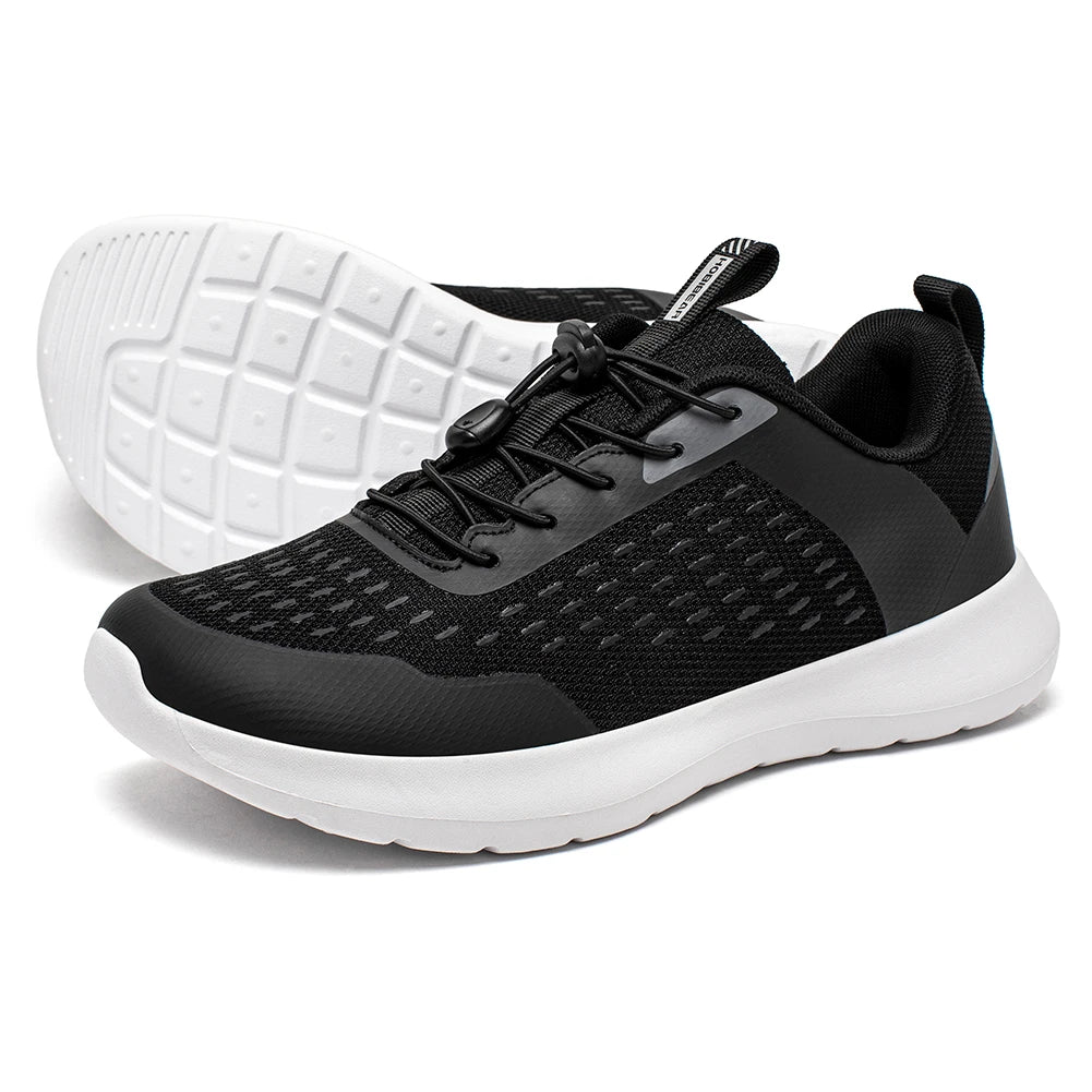 HOBIBEAR Wide Toe Running Shoes for Men Women Elastic Band Non Slip Sneakers Comfortable Walking Shoes