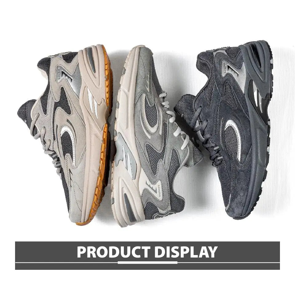Bassploa Men Running Shoes New Casual Mesh Breathable Lace-Up Sport Shoes Male Fashion Lightweight Non-Slip Walking Shoes