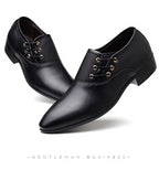 Men Leather Casual Shoes Slip-on Business Dress Shoes All-Match Wedding Shoes Shock-Absorbing Footwear Wear-Resistant Size 38-48