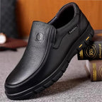 Genuine Leather Men's Shoes Slip-On Driving Shoes Casual Breathable Soft Bottom Anti-Slip Spring Autumn Seasonal Business Formal