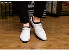 Cheap White Men's Dress Shoes Pointed-Toe Slip-On Leather Shoes Man Big Size 38-48 Casual Business Shoes Men zapatos para hombre