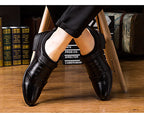 Cheap White Men's Dress Shoes Pointed-Toe Slip-On Leather Shoes Man Big Size 38-48 Casual Business Shoes Men zapatos para hombre