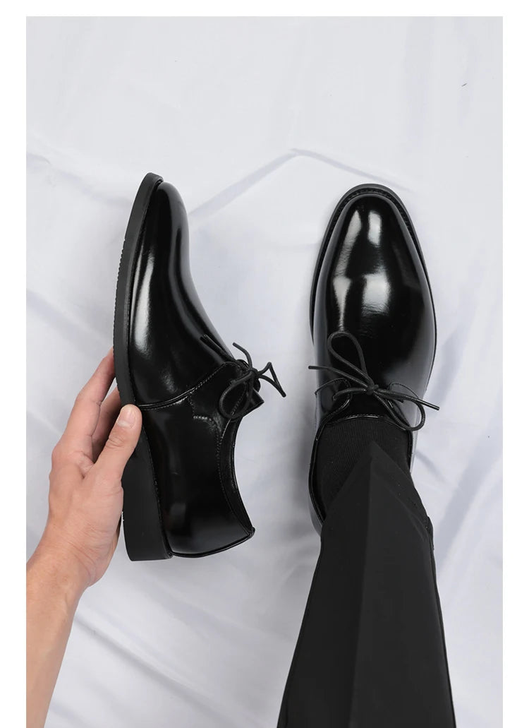 Fashion Purple Dress Shoes Man Party Shoes Casual Business Leather Shoes for Men Comfortable Pointed Toe Men's Formal Shoes 2025
