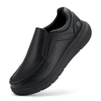 Fitville Men'S Shoes Wide Width Leather Slip-On Casual Shoes Lightweight For Swollen Feet With Arch Support Pain Relief