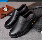 Genuine Leather Men's Shoes Slip-On Driving Shoes Casual Breathable Soft Bottom Anti-Slip Spring Autumn Seasonal Business Formal