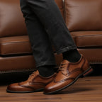 Size 7~13 Brogue Dress Shoes Man Wedding Leather Social Shoe Male