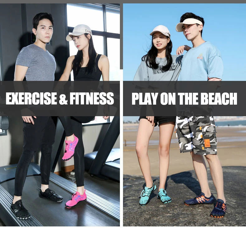EOCENE Men Women Barefoot Outdoor Sports Aqua Shoes Quick-drying Beach Swimming Fitness Wading Hiking Cycling Water Sneakers