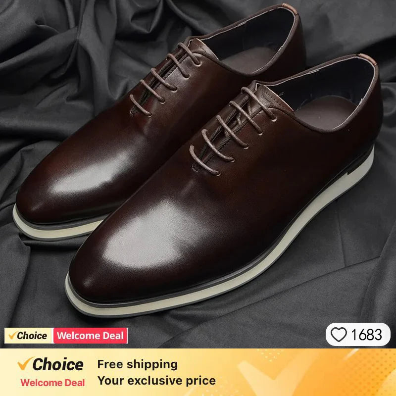 European Luxury Men Sneakers Genuine Cow Leather Monk Strap Basic Double Buckles Wingtip Brogue Casual Office Party Mens Shoes