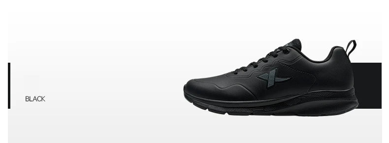 Xtep Running Shoes For Men 2024 Winter Leather Waterproof Sports Shoes Cushioning Wear-Resistant Jogging Sneakers 876419110051