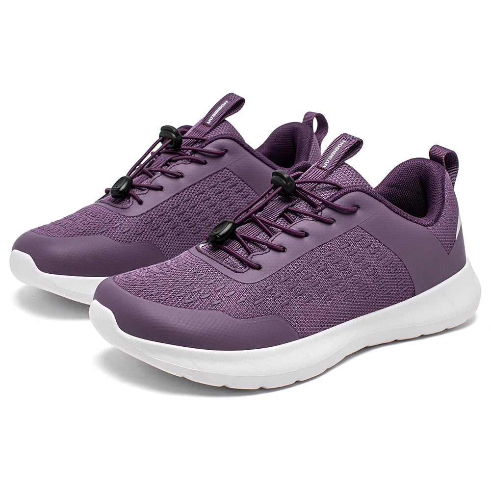 HOBIBEAR Wide Toe Running Shoes for Men Women Elastic Band Non Slip Sneakers Comfortable Walking Shoes
