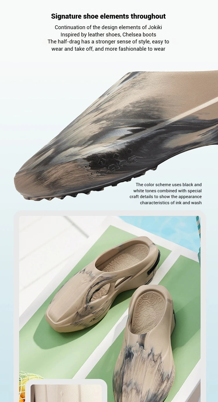 361 Degrees Joker Cyber Men Slippers Outdoors Breathable Soft Anti-slip Antiskid Beach Sandals Flexible Male Shoes 672521104