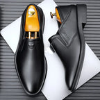 2025 Spring Autumn Men's Dress Shoes Fashion Casual Cow Leather British Pointed Toe Black and White New Designer Shoes Male