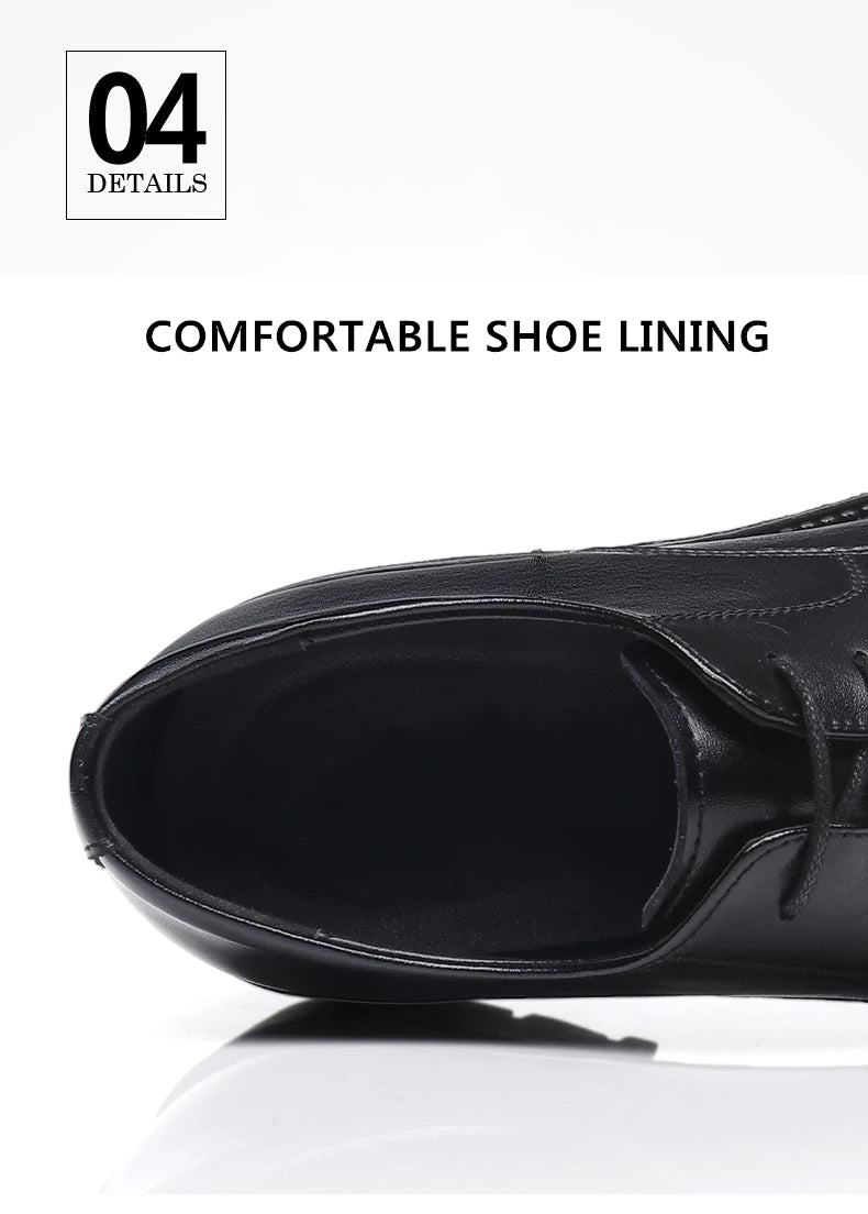8-10cm Height Increasing Shoes for Men Summer Autumn Inside High Shoes Men's Hollow Business Dress Men's Elevator Leather Shoes