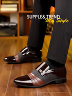 Oxford Shoes Men's Luxury Lacquer Wedding Shoe Pointed Toe Dress Shoes for Men Classic Business Men Leather Shoes Big Size 38-48
