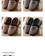 2023 New Winter Fleece-lined Cotton Slippers For Men Women Home Use Non-slip Thick Bottom Indoor Outdoor Wear Couples Warm