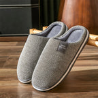 Trend Men Slippers Winter Warm Cotton Slippers Male Flats Soft Non-slip Slides Household Indoor Slippers Large Size 40-51
