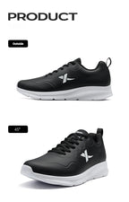 Xtep Running Shoes For Men 2024 Winter Leather Waterproof Sports Shoes Cushioning Wear-Resistant Jogging Sneakers 876419110051