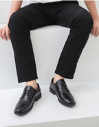 Youth Formal oes Men's Bla Suit oes Soft Bot Busin Interview Casual Wedding oes Leather round Toe Low Heel