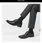 High Quality Height Increase Oxford Dress Shoes Men Genuine Cow Leather Suit Shoes Lift Brogues Wedding Formal Elevator Shoes