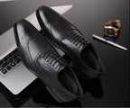 Men's Classic Retro Brogue Shoes Mens Lace-Up Leather Dress Business Office Flats Men Wedding Party Oxfords EUR Sizes 38-48