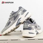 Bassploa Men Running Shoes New Casual Mesh Breathable Lace-Up Sport Shoes Male Fashion Lightweight Non-Slip Walking Shoes