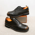 New Spring Autumn Fashion Men Shoes Men Leather Oxfords Shoes Casual Lace-up Formal Business Wedding Dress Shoes Big Size 38-46