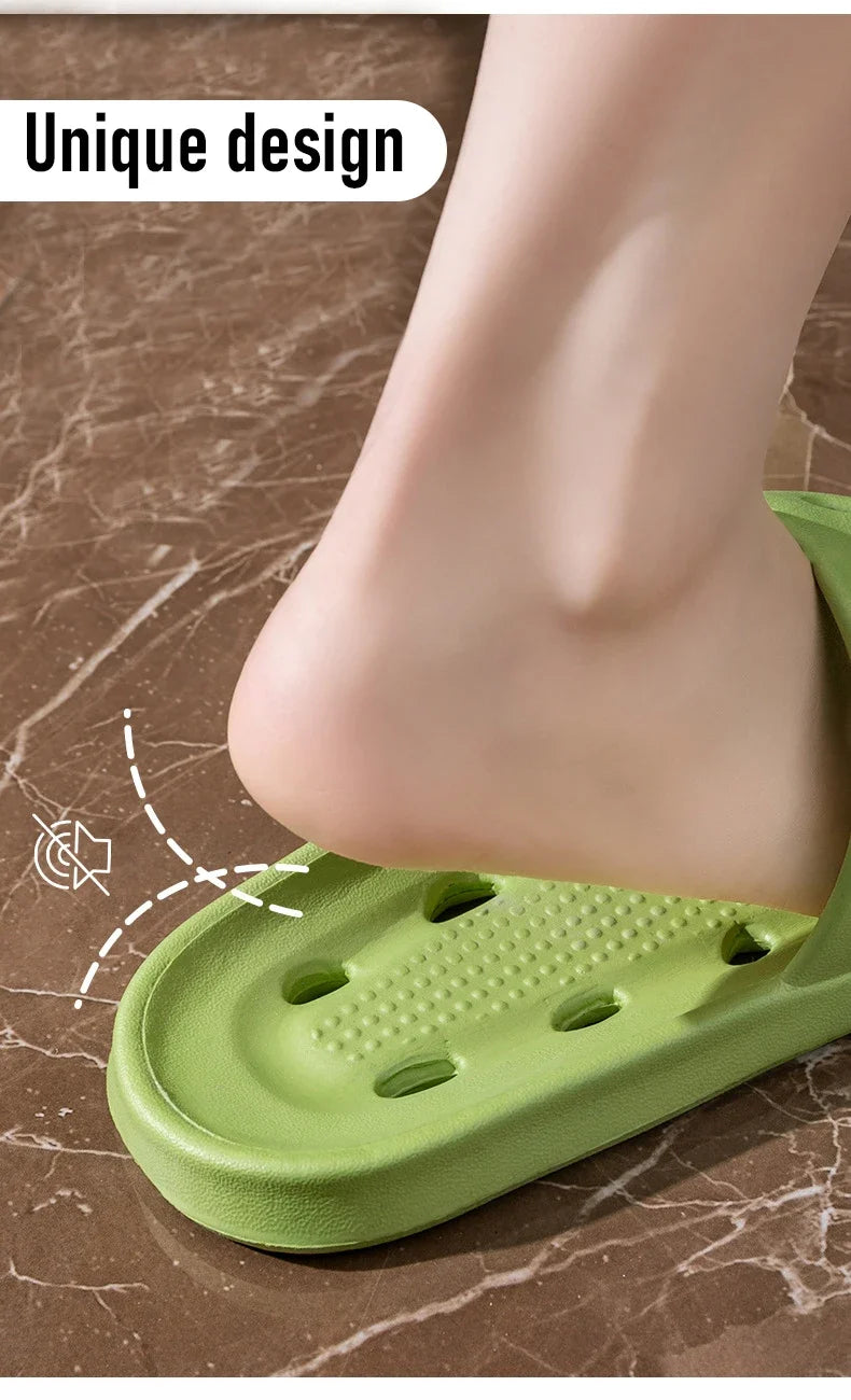 Slippers Men Bathroom Water Leaky Slippers Summer Women Home Couples Non-slip Indoor Home Waterproof Sandals Super Light