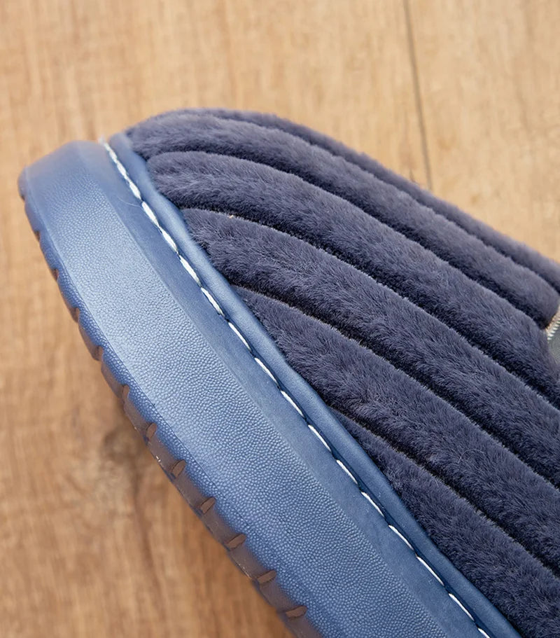 Autumn And Winter Men's Thickening Warm Increase Slippers Stepping On The Sense Of Shit Thick Bottom Household Non-Slip Slippers