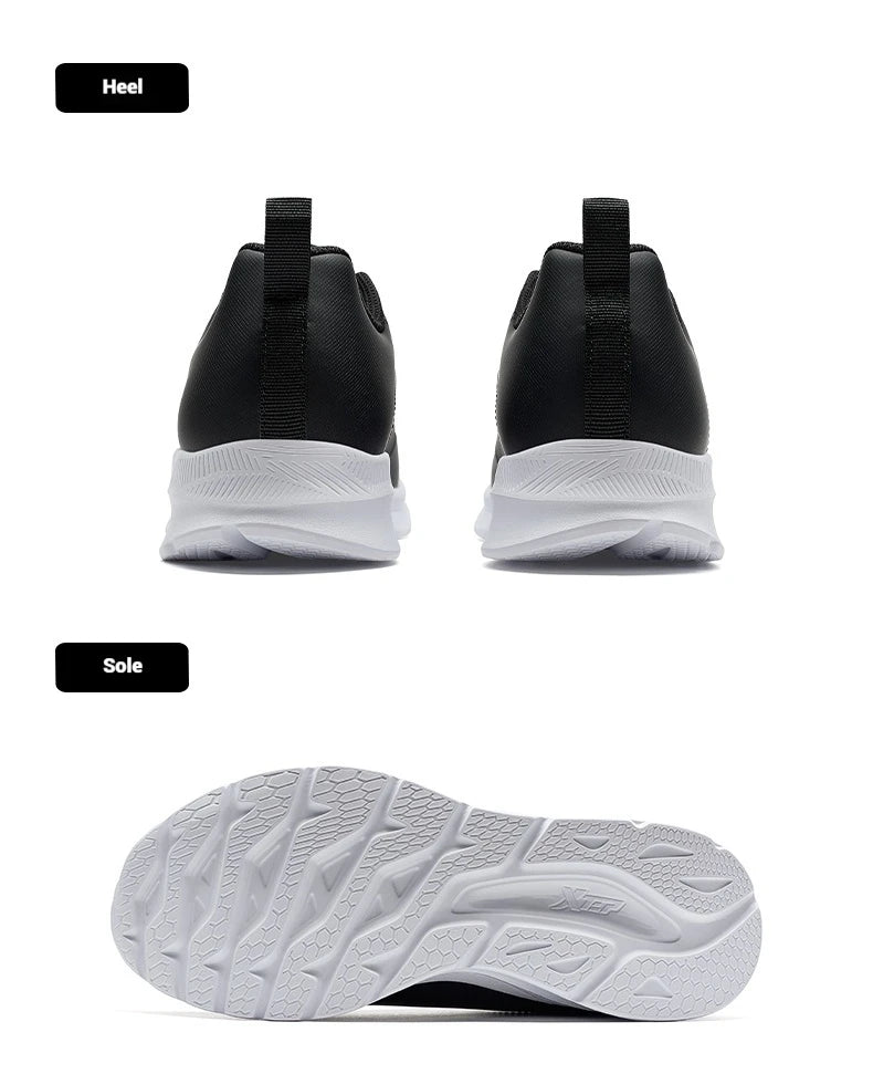 Xtep Running Shoes For Men 2024 Winter Leather Waterproof Sports Shoes Cushioning Wear-Resistant Jogging Sneakers 876419110051