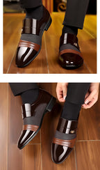 Oxford Shoes Men's Luxury Lacquer Wedding Shoe Pointed Toe Dress Shoes for Men Classic Business Men Leather Shoes Big Size 38-48