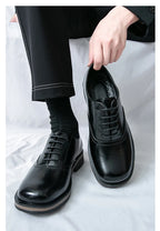 New Spring Autumn Fashion Men Shoes Men Leather Oxfords Shoes Casual Lace-up Formal Business Wedding Dress Shoes Big Size 38-46