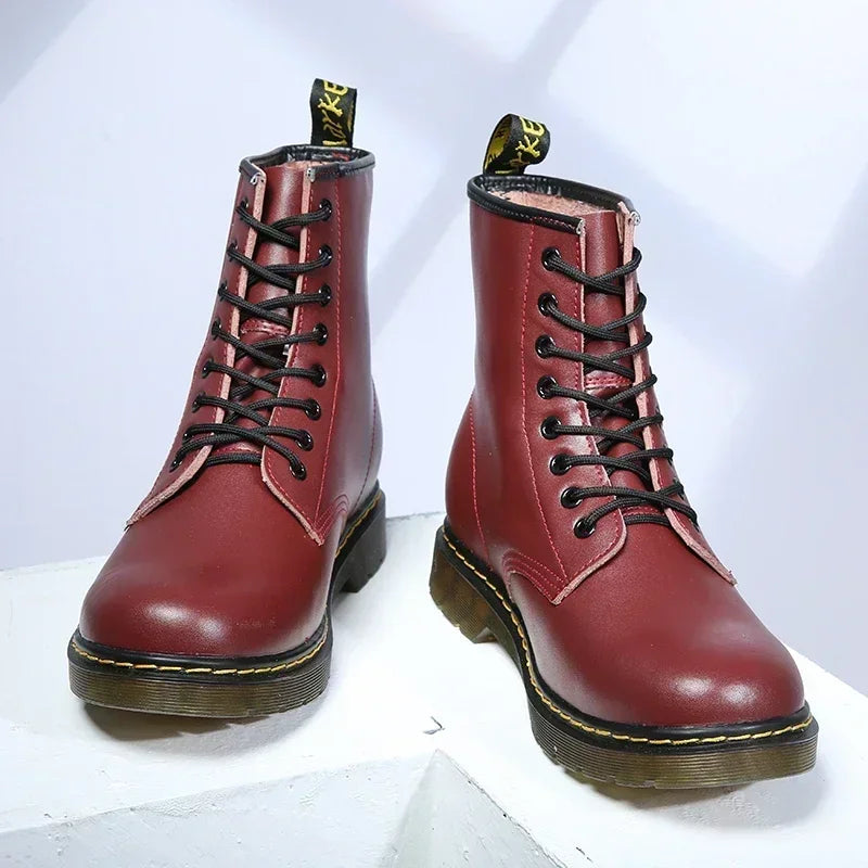 Designer Leather Men Boots Outdoor Mens Ankle Boots Winter Casual Shoes Lightweight Male Warm Work Boots Classic Handmade Boots