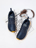 HOBIBEAR Unisex Hiking Sneakers Lace-Up Walking Shoes Outdoor Travel Artificial Leather Sneakers