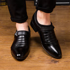 Cheap White Men's Dress Shoes Pointed-Toe Slip-On Leather Shoes Man Big Size 38-48 Casual Business Shoes Men zapatos para hombre