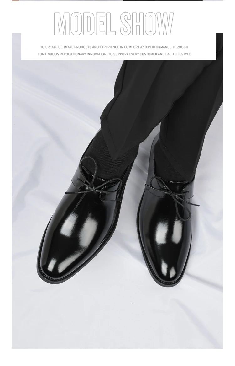 Fashion Purple Dress Shoes Man Party Shoes Casual Business Leather Shoes for Men Comfortable Pointed Toe Men's Formal Shoes 2025