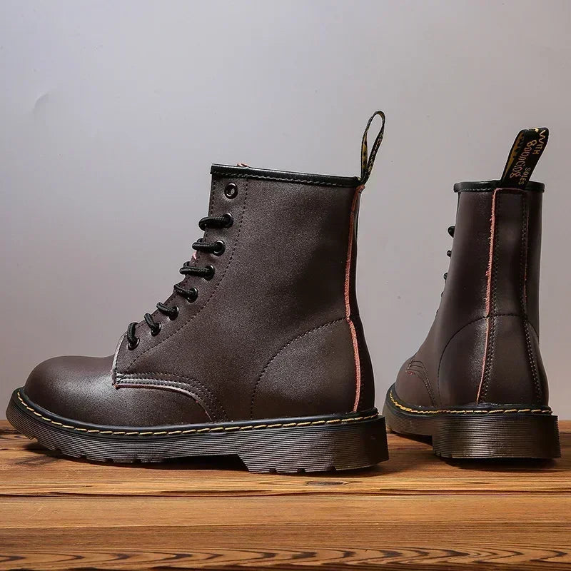 Designer Leather Men Boots Outdoor Mens Ankle Boots Winter Casual Shoes Lightweight Male Warm Work Boots Classic Handmade Boots