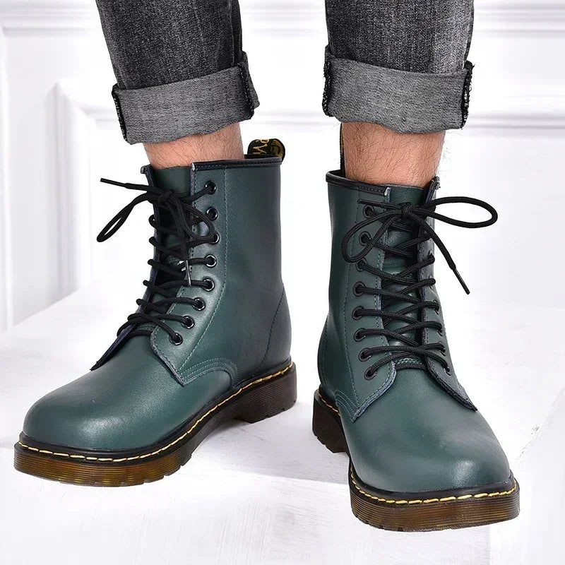 Designer Leather Men Boots Outdoor Mens Ankle Boots Winter Casual Shoes Lightweight Male Warm Work Boots Classic Handmade Boots