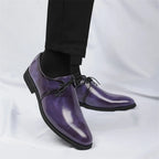 Fashion Purple Dress Shoes Man Party Shoes Casual Business Leather Shoes for Men Comfortable Pointed Toe Men's Formal Shoes 2025