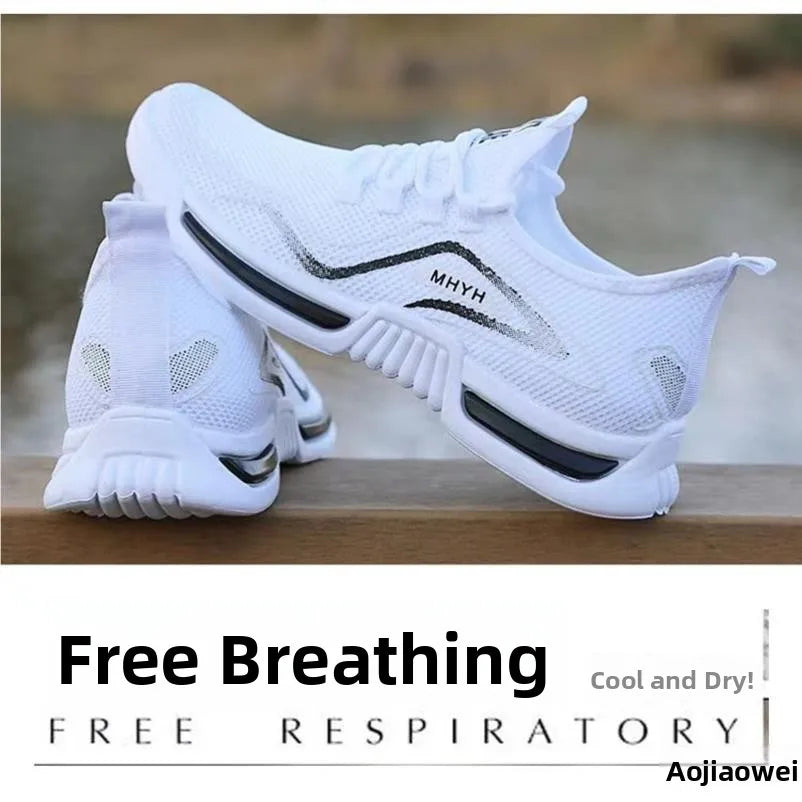Men's Running oes 2024 New Summer Casual Breathable Ultra-light Anti-slip Sports oes White Me oes for Men