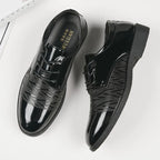 Youth Formal oes Men's Bla Suit oes Soft Bot Busin Interview Casual Wedding oes Leather round Toe Low Heel