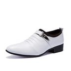 Cheap White Men's Dress Shoes Pointed-Toe Slip-On Leather Shoes Man Big Size 38-48 Casual Business Shoes Men zapatos para hombre