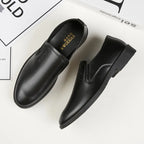 Youth Formal oes Men's Bla Suit oes Soft Bot Busin Interview Casual Wedding oes Leather round Toe Low Heel