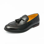 Men's Formal Leather Shoes British Style Tassels Loafers Pointed Toe Breathable Non-Slip Business Casual Wedding Office Shoes