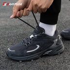 Bassploa Men Running Shoes New Casual Mesh Breathable Lace-Up Sport Shoes Male Fashion Lightweight Non-Slip Walking Shoes