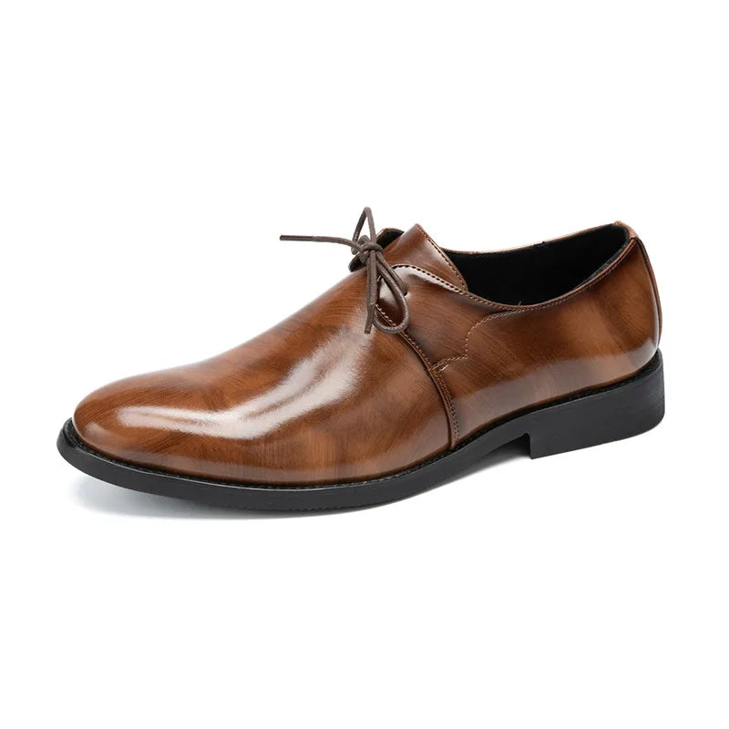 Fashion Purple Dress Shoes Man Party Shoes Casual Business Leather Shoes for Men Comfortable Pointed Toe Men's Formal Shoes 2025