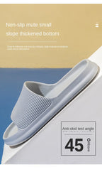 Fashion Men's Women's Sandals Anti-Slip Wear-Resistant EVA Thick Sole Comfortable Home Slippers Bathroom Bath Flip-Flops