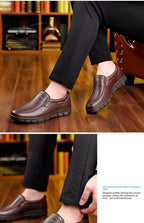 Genuine Leather Men's Shoes Slip-On Driving Shoes Casual Breathable Soft Bottom Anti-Slip Spring Autumn Seasonal Business Formal